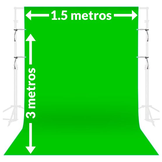 Telón Fotografía Verde Chromakey Fondo Con Estuche 1.5m X 3m