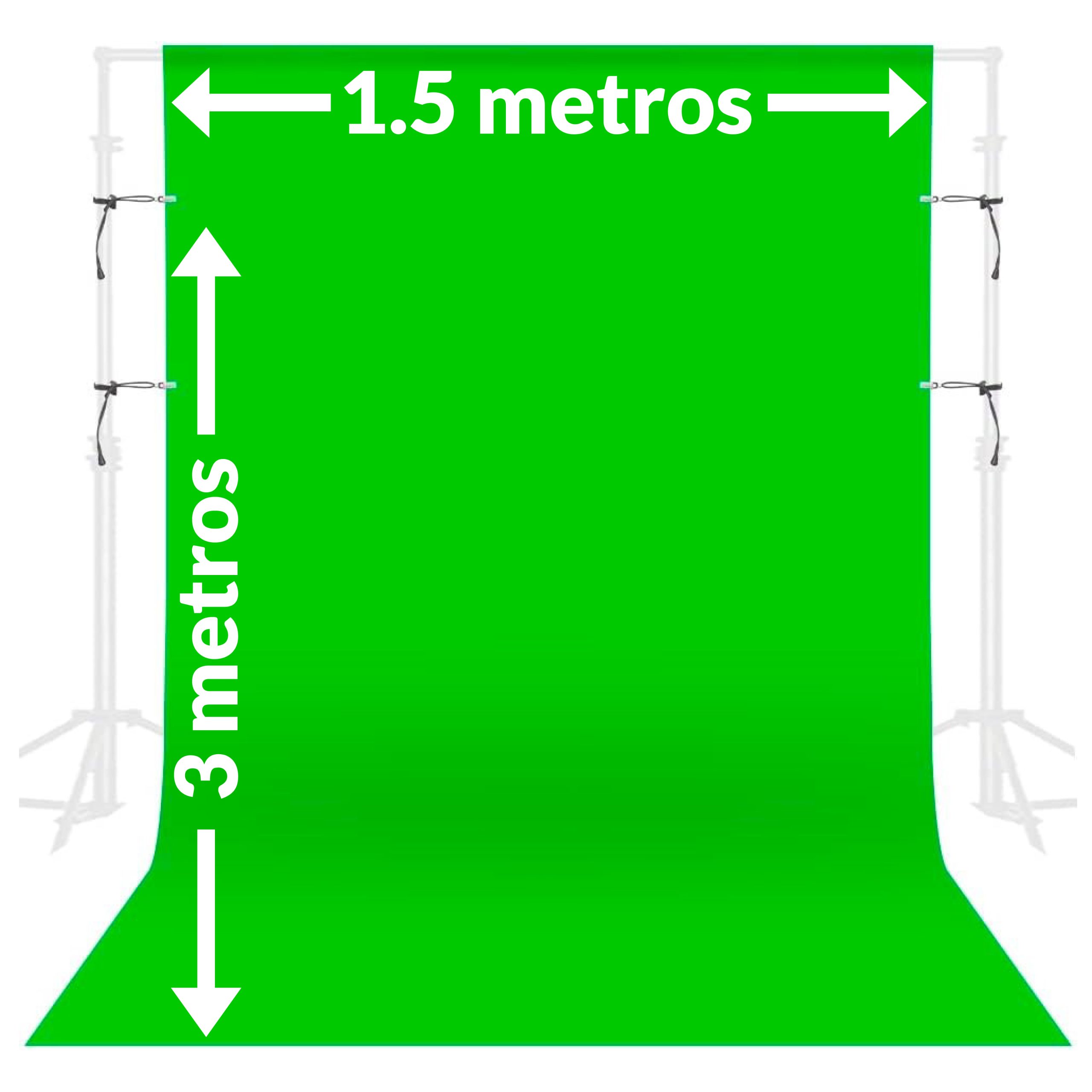 telon verde chromakey 3 metros