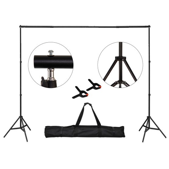 Soporte Fotográfico Profesional Altura 2.10m Fondos de Estudio y Exterior